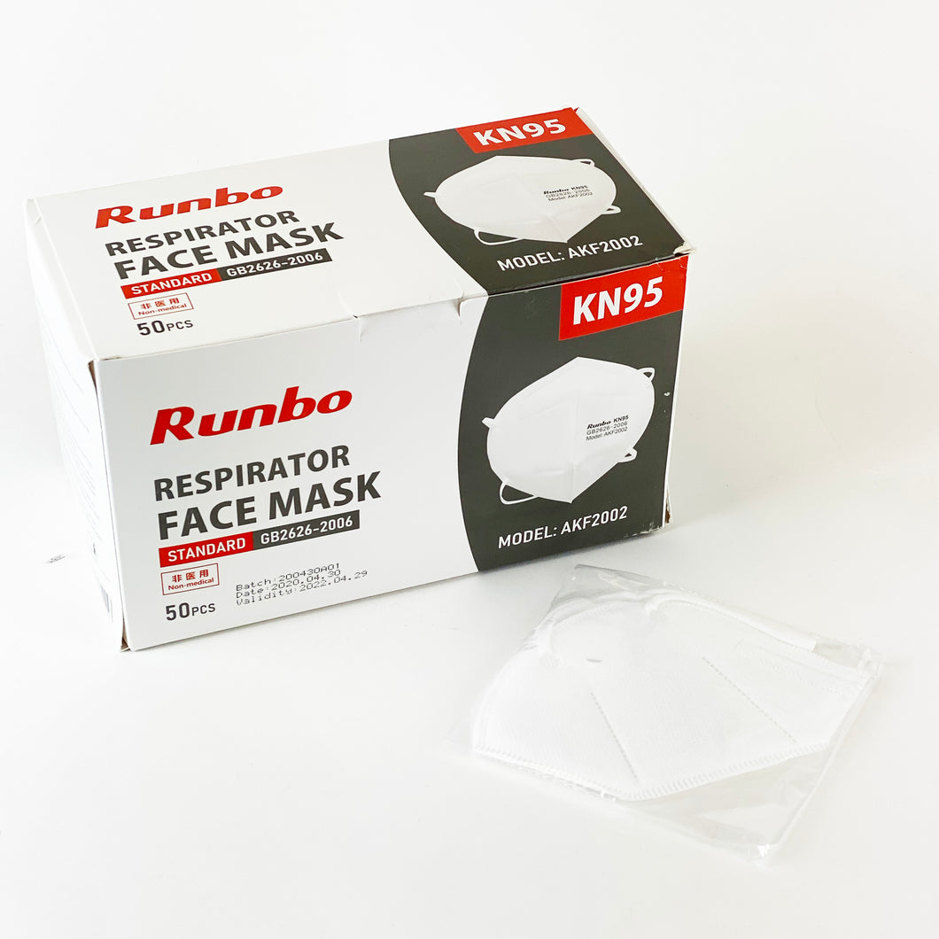 Runbo KN95 Face Masks (50pcs/box)